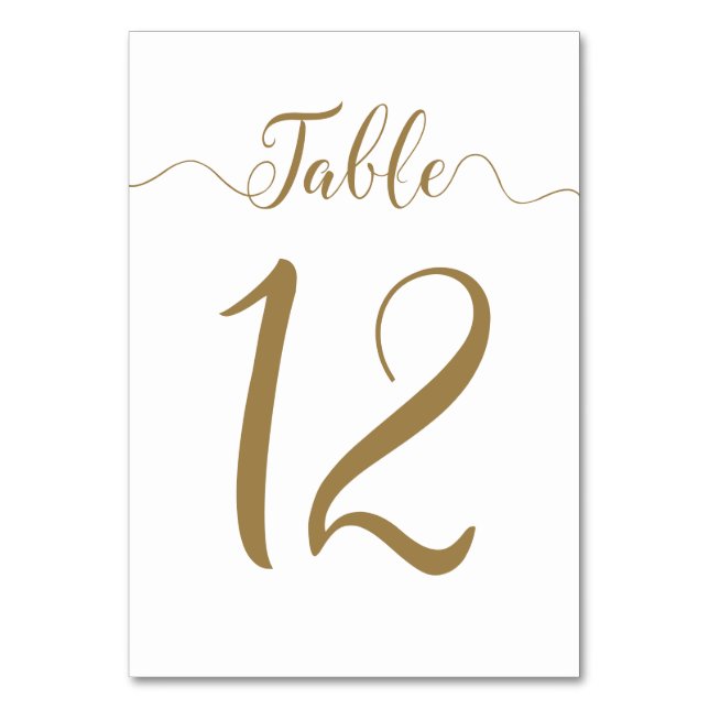 Tarjeta De Mesa Bodas de oro Cuadro 12 (Anverso)