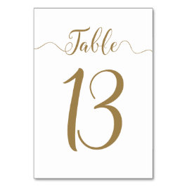 Tarjeta De Mesa Bodas de oro Números de tabla 13