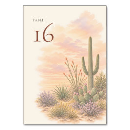 Tarjeta De Mesa Bodas en el Desierto de las Montañas Superstition 