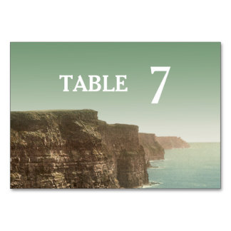 Tarjeta De Mesa Bodas irlandeses acantilados del número de la mesa