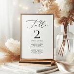 Tarjeta De Mesa Bodas modernos de caligrafía Minimalista Nombres 2<br><div class="desc">#zazzlemade</div>