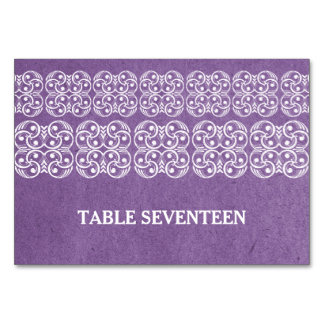 Tarjeta de mesa bohemia morada moderna