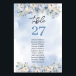 Tarjeta De Mesa Boho acuarcolor de invierno flores azules boda de<br><div class="desc">Las flores azules de invierno de estilo rústico, las rosas blancas y la vegetación de eucalipto para un número de mesa boda aportan un toque encantador y elegante a cualquier decoración boda. Estos elementos se combinan para crear un aspecto hermoso e intemporal, perfecto para un boda con temática invernal. Los...</div>