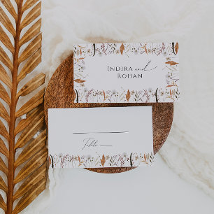 Tarjeta De Mesa Boho Autumn Wildflower Boda plano