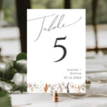 Tarjeta De Mesa Boho Autumn Wildflower | Número de tabla<br><div class="desc">Presentamos nuestra impresionante flor silvestre de otoño | Número de cuadro, que abarca un diseño sencillo y moderno que refleja la belleza de la naturaleza. Con flores de acuarela de otoño prensado y hojas de terracota, captura la esencia de los tonos naranjas quemados en octubre, creando un diseño minimalista y...</div>