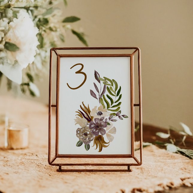 Tarjeta De Mesa Boho Boall Wedding Personalizado botánico de natur (Subido por el creador)