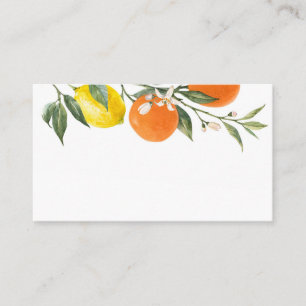 Tarjeta De Mesa Boho Boda de Lemones Botánicos y Naranjas