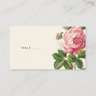 Tarjeta De Mesa Boho Boda Rosa de Vintage pintado