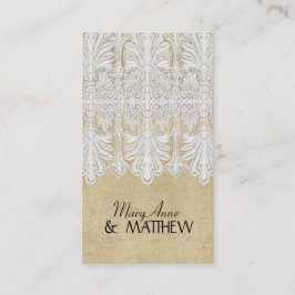 Tarjeta De Mesa BOHO Burlap impreso y gitano de encaje estilo mode