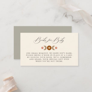 Tarjeta De Mesa Boho Celestial Book Request Enclosure Card