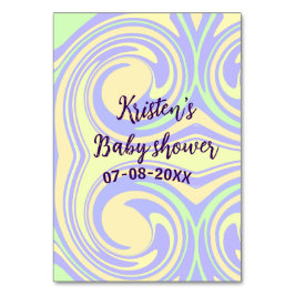 Tarjeta De Mesa Boho color verde púrpura ducha mármol rústico mode