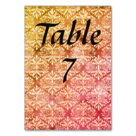 Tarjeta De Mesa Boho Damasco