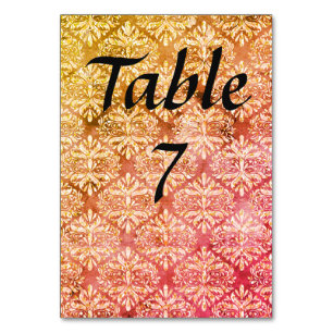 Tarjeta De Mesa Boho Damasco