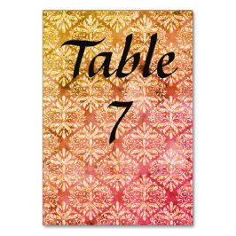 Tarjeta De Mesa Boho Damask
