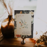 Tarjeta De Mesa Boho Dark Floral Greenery Botánico | BODA<br><div class="desc">Los números de la tabla mejoran el aspecto de su tabulación y le ponen el toque final en su día especial. Impresión personalizada de texto de los nombres o números de sus tablas. La magia de la primavera pura abunda en esta paleta de tonos florales e inspirados en el boho....</div>