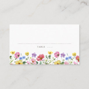Tarjeta De Mesa Boho de campo floral de flor silvestre de Moda rús