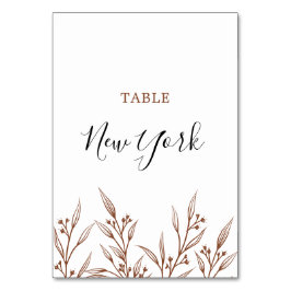 Tarjeta De Mesa Boho Earthy Botanelegant Ivory