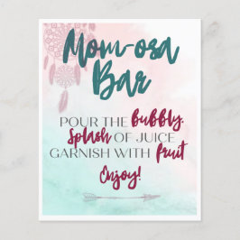 Tarjeta de mesa Boho Mom-osa