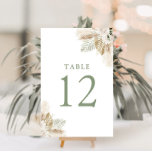 Tarjeta De Mesa boho pampas hierba y verde salvia<br><div class="desc">número de tabla boda de pampas hierba verde.</div>