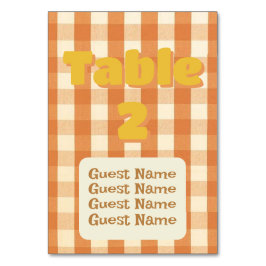 Tarjeta De Mesa Boho Retro Groovy Boda de onda colorida