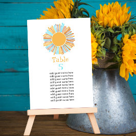 Tarjeta De Mesa Boho Sun Retro Boho Sunshine