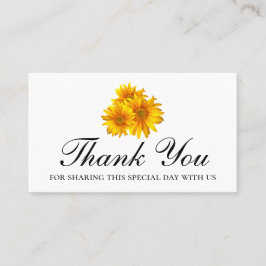 Tarjeta De Mesa Boho Sunflowers Summer Gracias Boda Floral