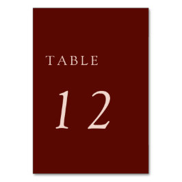 Tarjeta De Mesa Boho Terracott Simple Minimal Boda Cobre