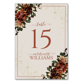 Tarjeta De Mesa Boho Terracotta Greenery Boda Floral