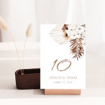 Tarjeta De Mesa Boho Terracotta Pampas Boda de orquídeas de hierba<br><div class="desc">Número de mesa del Boho Terracotta Pampas Grass Orchid Boda - Guía a sus huéspedes con estilo con esta elegante tarjeta número de mesa boda boho. Con orquídeas secas, pasto de pampas y cálidos tonos de terracota, es el toque final perfecto para su escapada rústica, otoñal o neutra en la...</div>