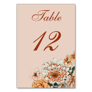 Tarjeta De Mesa Boho Terracotta Sage Fall Boda Floral