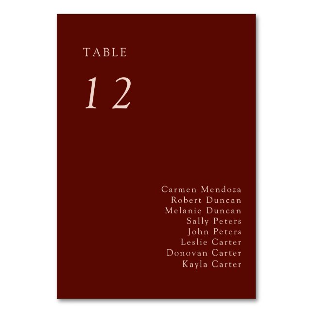 Tarjeta De Mesa Boho Terracotta Seating Chart Wedding Copper (Anverso)