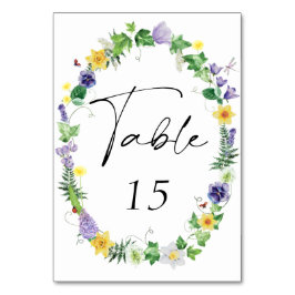 Tarjeta De Mesa Boho Wildflower Boda