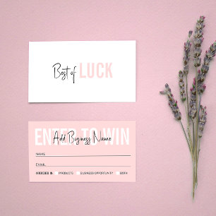 Tarjeta De Mesa Boleto de negocios con el logotipo de Rubor Pink G
