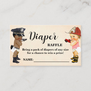 Tarjeta De Mesa Boleto de rifa de pañales para baby shower Little