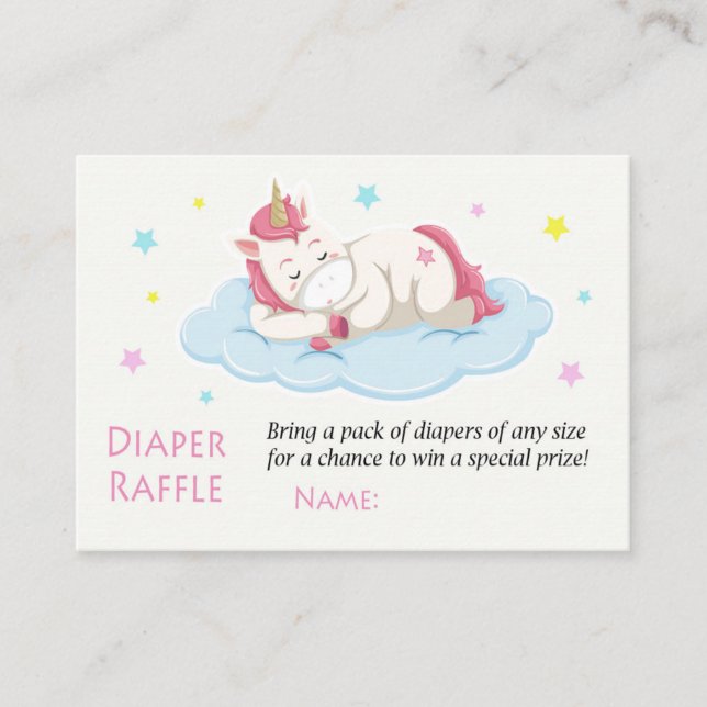 Tarjeta De Mesa Boletos de papel de unicornio (Anverso)
