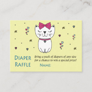 Tarjeta De Mesa Boletos de raffé para gatos o gatitos