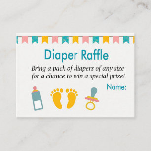Tarjeta De Mesa Boletos de Raffle para los pies de bebé