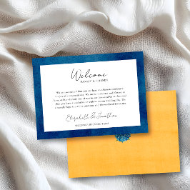 Tarjeta De Mesa Bolsa Canasta de Regalo de Bienvenida de Bodas con