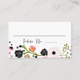 Tarjeta De Mesa Bonito Bouquet Boda Floral Mesa No. Tarjeta