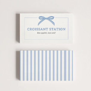 Tarjeta De Mesa Bonjour Bébé Blue Paris Eiffel Baby Shower