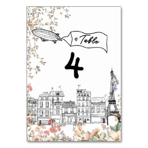 Tarjeta De Mesa Bonjour Bebe Género Neutral Baby Shower