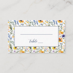 Tarjeta De Mesa Borde Floral Botánico Alegre