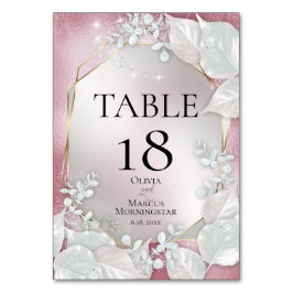 Tarjeta de mesa | Borgoña Pearl Shimmer