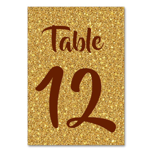 Tarjeta De Mesa Borgoña y fondo Purpurina dorado (Anverso)