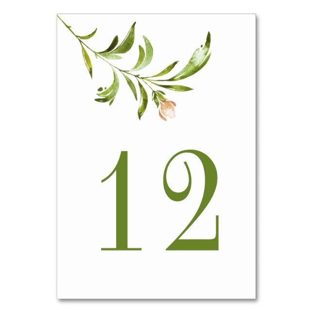 Tarjeta De Mesa Bosques silvestres Rústicos Florales Verdor Minima (Anverso)