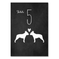 Boston Terrier Dog Silhouettes Boda Recepción