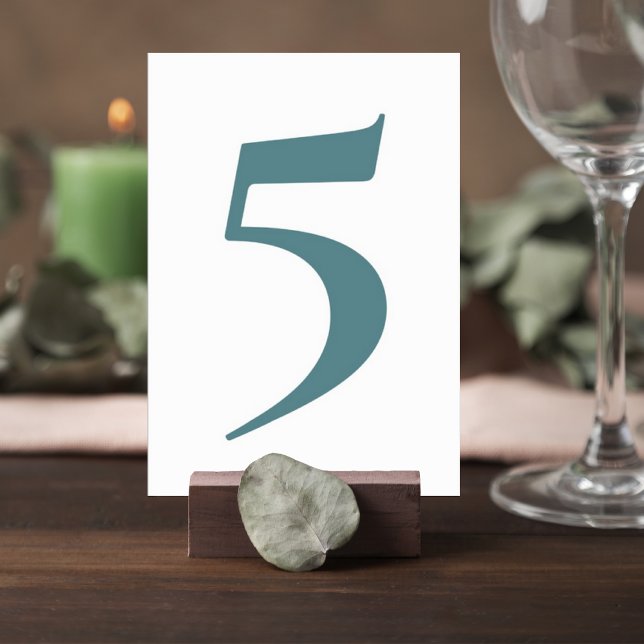 Tarjeta De Mesa Botanical Greenery Wedding Table Numbers (Subido por el creador)
