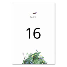 Tarjeta De Mesa Botanical Wedding Table Number Card