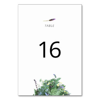 Tarjeta De Mesa Botanical Wedding Table Number Card