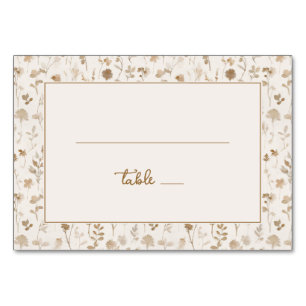 Tarjeta De Mesa Botánico Beige Sereno